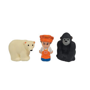 Fisher Price Little People 2014 Zoo Figures Zoo Keeper Gorilla Polar Bear